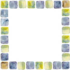 Decorative frame made of abstract elements. Decor for postcards. signs, posters, invitations, congratulations