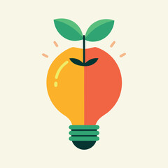 Why it's unique Uses the fruit as a metaphor for a fresh idea, innovation, inspiration, or a breakthrough moment in thinking.