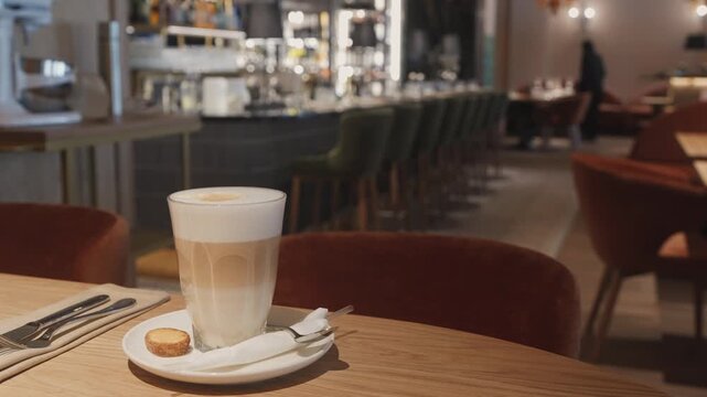 serene coffee setting in rustic bistro ambiance, tranquil morning coffee scene with inviting rustic decor