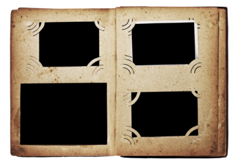 Vintage Photo Album with Empty Frames