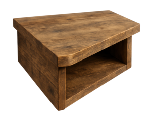 Reclaimed wood corner shelf for above washing machines, perfect for laundry bins and