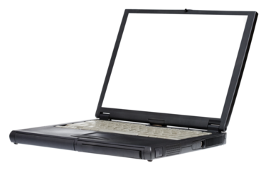 Modern Laptop with Blank Screen Display