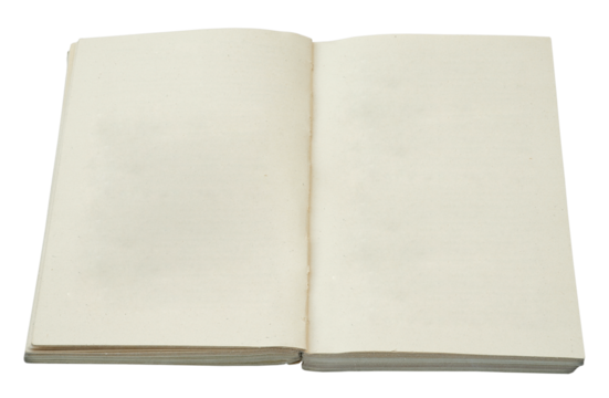 Blank Pages in Open Book for Writing