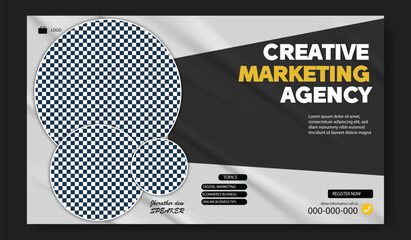 Modern creative marketing agency team collaborating on digital strategy with laptops and globes in dynamic presentation