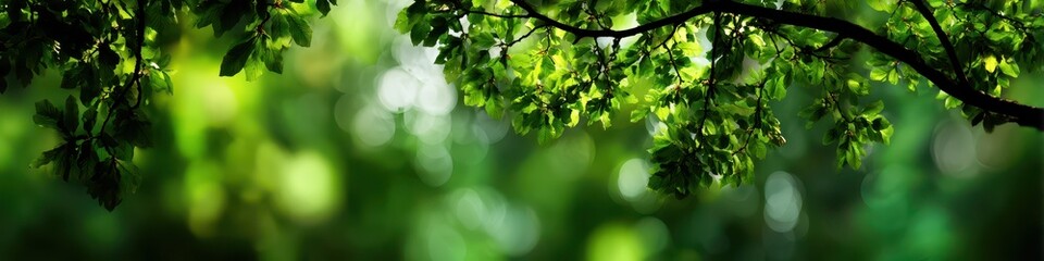 Obraz premium Stylized Nature Background: Close-Up of Lush Green Trees in a Seasonal Park Setting