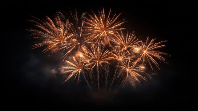 Stunning Fireworks Display: A Celebration of Light and Color Illuminating the Night Sky