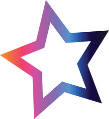 Obraz premium Vibrant Gradient Star Outline Icon