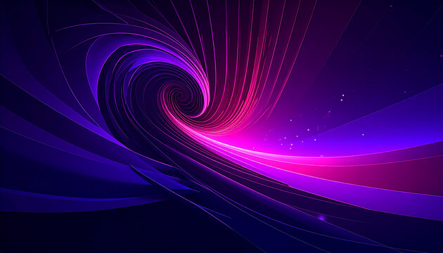 Swirling Tunnel of Neon Pink and Purple Light with Subtle Sparkles abstract vortex