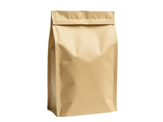 A single serving bag of coffee placed on a clean white surface