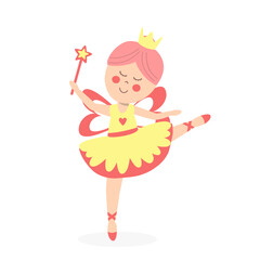Cute Little Ballet Princess – Cartoon Ballerina Girl for Kids Illustrations, Nursery Art, Stickers and Sweet Child Designs