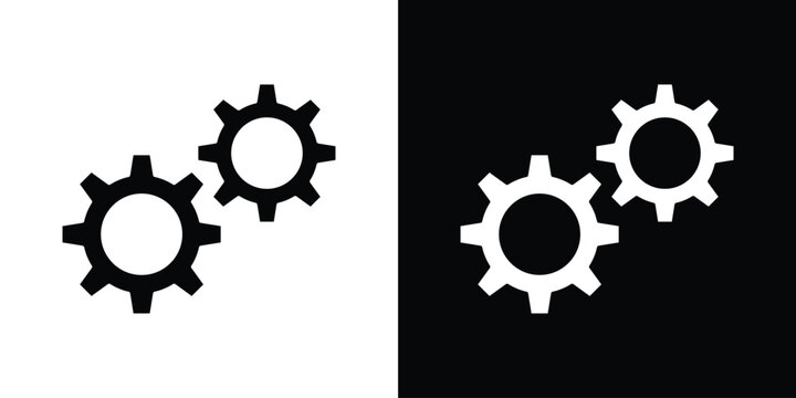 COGS icons vector silhouette design. Vector flat graphic design illustration.