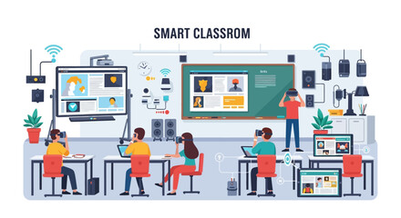 Smart Classroom Technology Infographic