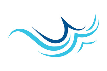 Line water wave icon. Wavy lines water. Vector illustration line icon with simple doodle wave