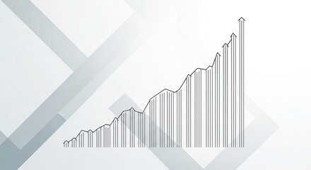 Witness dynamic growth with this upward trending line graph, perfect for illustrating business success, market gains, and positive financial results in your presentations
