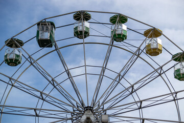 ferris wheel on a blue sky