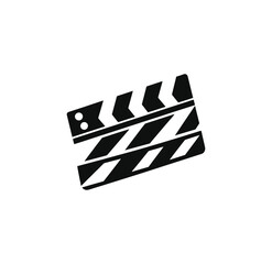 Fototapeta premium Classic black and white film clapperboard symbol for movie production and filmmaking