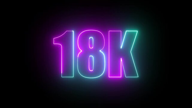 18K Double Colour Neon Line Animation on Dark Black Canvas with Smooth Motion and Futuristic Glow Effects.