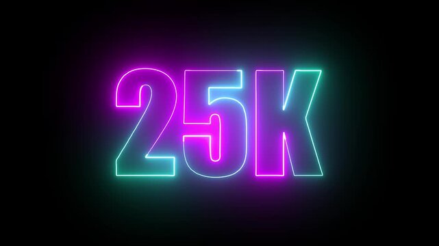 25K Double Colour Neon Line Animation on Black Background with Bright Luminous Flow and Futuristic Motion Effects.
