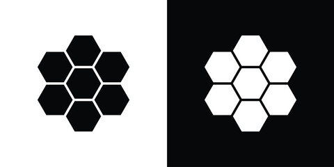 Obraz premium Honeycombs icons vector silhouette design. Vector flat graphic design illustration.