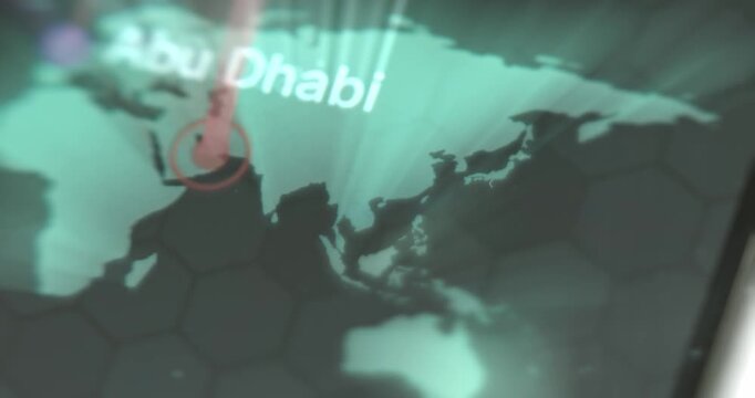 Cyber attacks over Asian countries on digital map