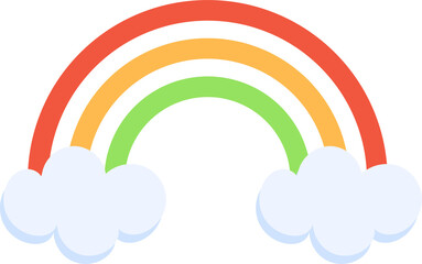 Colorful Rainbow Icon Vector Illustration