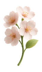 Obraz premium Polyurethane cherry blossom decor for a nursery shelf.