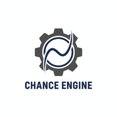 Obraz premium Chance Engine Gear Wave Dynamic System Logo