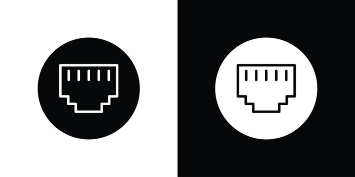 Lan icons vector silhouette design. Vector flat graphic design illustration.