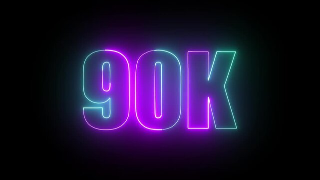 90k vibrant neon line animation streaming with energetic glowing streaks across a textured black background producing smooth radiant highlights.