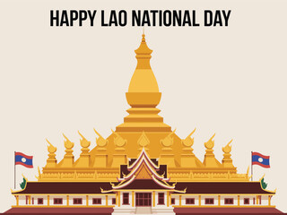 Happy Lao National Day Temple Celebration