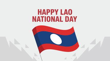 Happy Lao National Day Flag Celebration