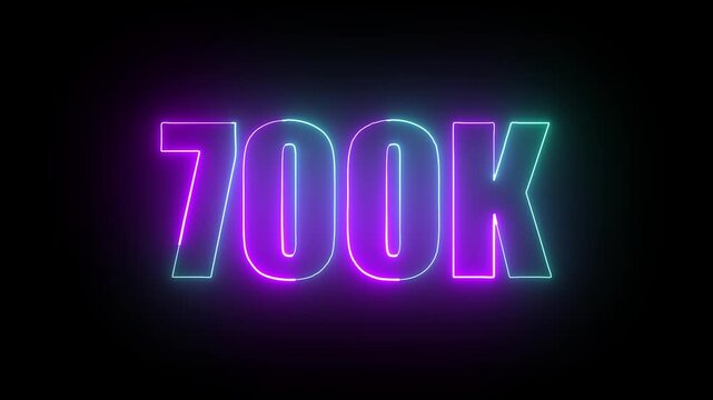 700k double colour glowing line animation in black background designed for futuristic motion graphics and abstract visual storytelling.