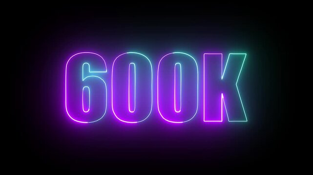 600k double colour glowing line animation on black background featuring minimal abstract motion and clean digital aesthetics.