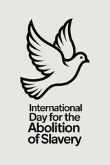 International Day for the Abolition of Slavery with Dove Symbol