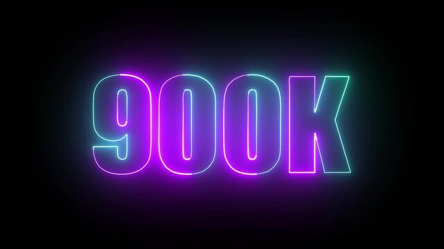 900k double colour glowing line animation in dark background illustrating high contrast abstract visuals and cinematic motion design.