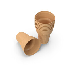 empty ice cream cone set isolated on transparent background, PNG