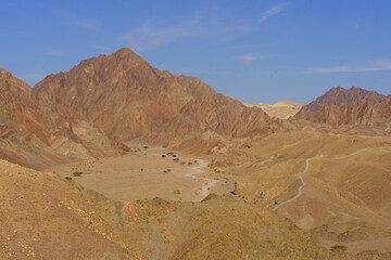Shlomo Valley landscape in Eilat desert mountains