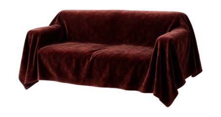 Plush velvet sofa cover enhances your living room with a touch of luxury.