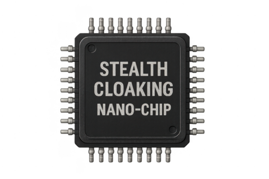 Stealth cloaking nano-chip for advanced futuristic technology