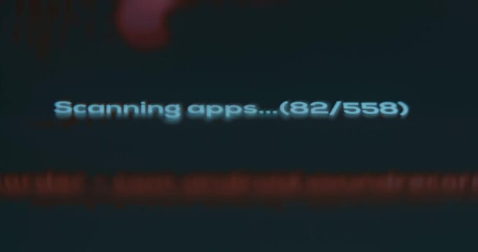 Scanning apps for viruses in progress