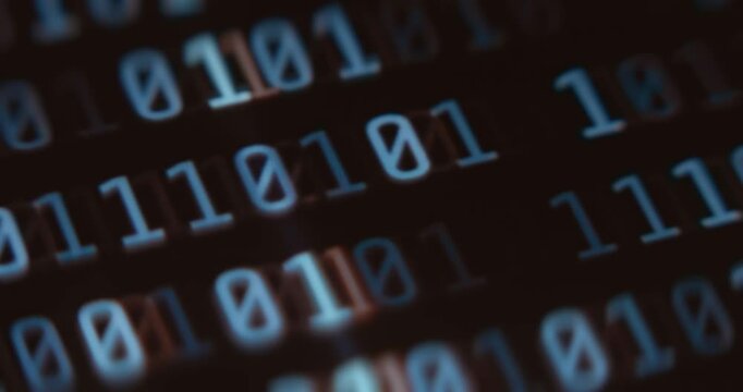 Binary code, abstract digital background changing colors