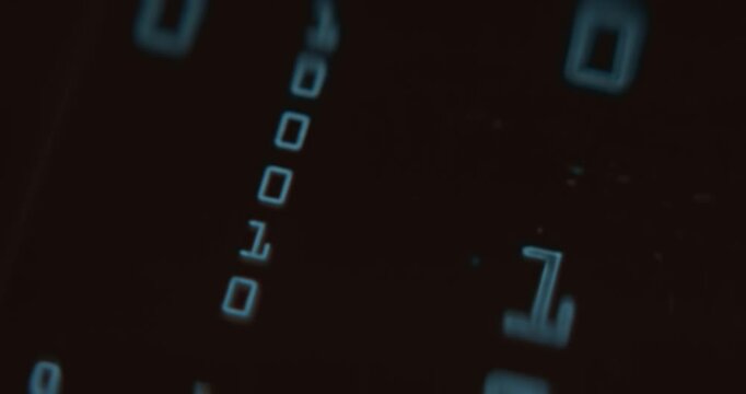 Digital code on black background