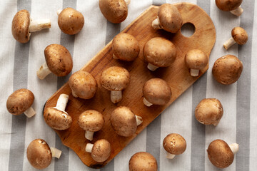 Raw Royal Brown Champignons Ready to Cook