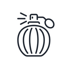 Perfume and fragrance editable stroke outline icon isolated on white background flat vector illustration. Pixel perfect. 64 x 64.