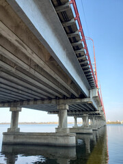 View of the transport bridge over the river