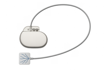 Pacemaker medical device regulating heart rhythm transparent background