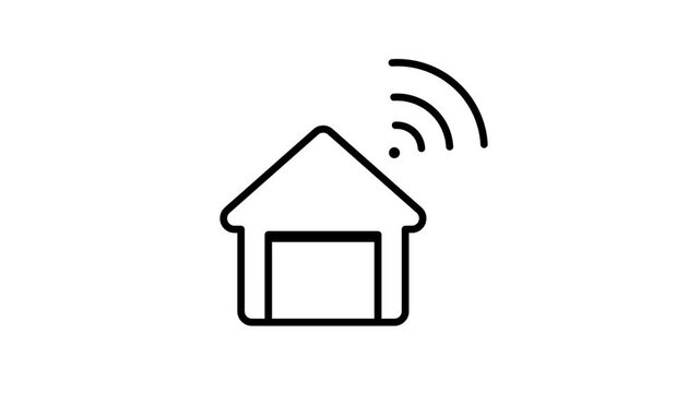 Smart garage door opener system animation