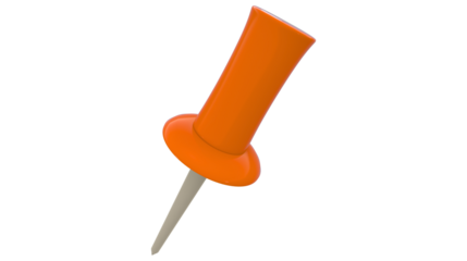 red push pin isolated