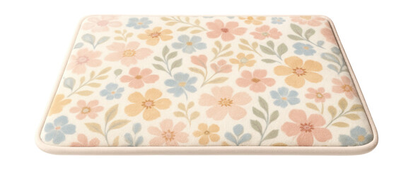 Floral print play mat with a soft surface, perfect for a cozy reading nook at home.