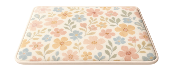 Floral print play mat with a soft surface, perfect for a cozy reading nook at home.